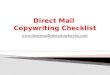 Direct Mail Copywriting Checklist