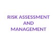 Unit 5 risk assessment and management