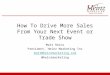 How to drive more sales from your next event or trade show