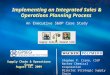 Executive S&OP Case Study presented at GPSEG