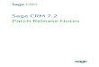 Sage CRM 7.2 Patch Release Notes (Patch E June 2014)