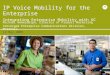 W&M 2009 – IP Voice Mobility for the Enterprise