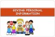 Giving personal-information