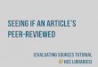 HCC - Seeing if an Article's Peer-Reviewed or Not