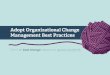 Adopt Organizational Change Management Best Practices