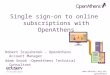 Single sign-on to online subscriptions with OpenAthens