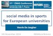 social media in sports for European universities at Enas conference in Lille (France)