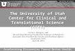 The University of Utah Center for Clinical and Translational Science (CCTS)