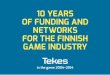 10 years of funding and networks for the Finnish game industry