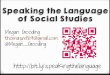 Speaking the Language of Social Studies
