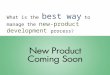 What is the best way to manage the new product development process