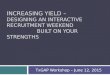 Increasing Yield Designing an Interactive Recruitment Weekend Built on Your Strengths