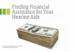 Finding Financial Assistance for your Hearing Aids
