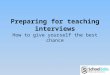 Teachers' interview skills guide