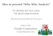 How to Proceed Why-why Analysis
