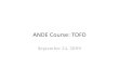5 Ande Course - Tofd