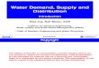 Water Demand and supply intro