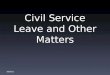 Civil Service Rules on Leave