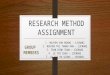 Research Method Assignment