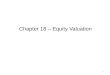 Chapter 18 Equity Valuation Parts 1&2
