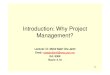 Week 1-Introduction to Project Management