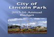 Lincoln Park 2015-16 Budget