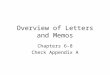 Overview of Letters and Memos