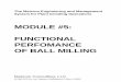 Module5 - Functional Performance of Ball Milling