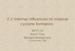 2.2 Internal influences on tropical cyclone formation IWTC-VI Kevin Tory Michael Montgomery 23 November 2006