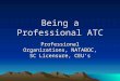 Being a Professional ATC Professional Organizations, NATABOC, SC Licensure, CEUs