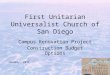 First Unitarian Universalist Church of San Diego Campus Renovation Project Construction Budget Options January, 2011