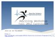 Advising Workshop Fall 2012 Curriculum Join us on Facebook!  Program/175461845874778