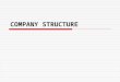 COMPANY STRUCTURE. People involved in corporate structure  shareholders  management  workforce