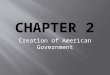 Creation of American Government. A Plan of Government for the New Nation