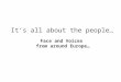 It’s all about the people… Face and Voices from around Europe…