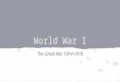 World War I The Great War 1914-1918. ● Nationalism ● Imperialism ● Militarism ● Alliances Created tension between countries in Europe. Germany and A-H