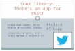 LEIGH ANN JONES, PH.D. PARISH EPISCOPAL SCHOOL JOHNATHAN WILSON, MSIS TEXAS WOMAN’S UNIVERSITY Your library: There’s an app for that! #txla14 #libapp