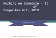 Working on Schedule – II of Companies Act, 2013 ©