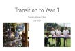 Transition to Year 1 Tiverton Primary School July 2014