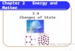 1 Chapter 2Energy and Matter 2.6 Changes of State Copyright © 2005 by Pearson Education, Inc. Publishing as Benjamin Cummings