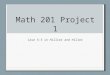 Math 201 Project 1 Case 5-3 in Hillier and Hiller