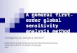 A general first-order global sensitivity analysis method Chonggang Xu, George Z. Gertner* Department of Natural Resources and Environmental Sciences, University