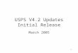 1 USPS V4.2 Updates Initial Release March 2005. 2 Major Enhancements Deductions by job Conceal employee abilities Deferred posting of attendance transactions