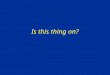 Is this thing on?. Ten Interview Questions for Game Programmers Marc LeBlanc April 2004