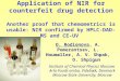 Application of NIR for counterfeit drug detection Another proof that chemometrics is usable: NIR confirmed by HPLC-DAD-MS and CE-UV Institute of Chemical