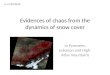 Evidences of chaos from the dynamics of snow cover in Pyrenees, Lebanon and High- Atlas mountains le 17/07/2013