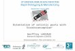 Geoffroy LAUVAUX Research Engineer (CIRTES) Orientation of artistic parts with Stratoconception ® Stratoconception ®, Part orientation, Art