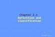 TRP Chapter 2.1 1 Chapter 2.1 Definition and classification