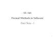 1 SE-561 Formal Methods in Software Petri Nets - I
