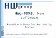 HWg-PDMS: New software Poseidon & Damocles Monitoring System 1 Included on every HWg DVD since September 2009